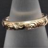 hand engraved comfort fit gold wedding band web