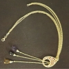 lariat necklace 18k yellow gold pave gemstones 3